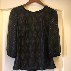 Gorgeous Black Top. Perfect for Holiday party!